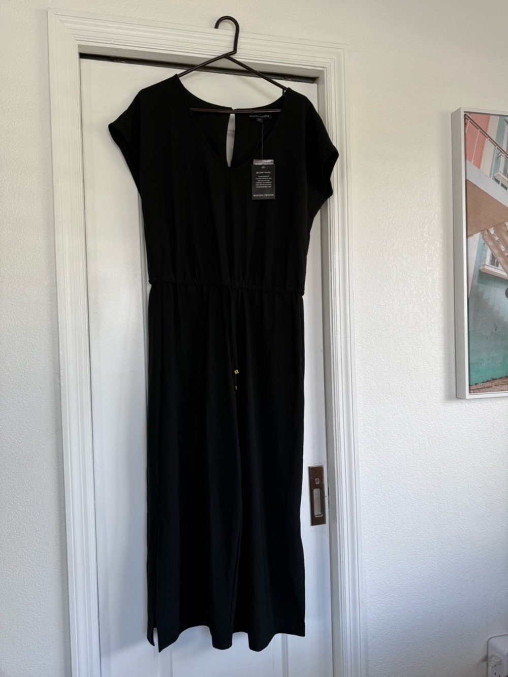 Boston Proper Black V-Neck Travel Jumpsuit - Picture 5 of 14